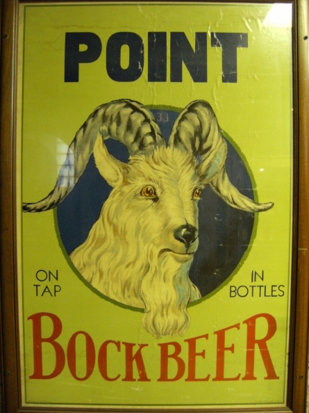 A Stevens Point Brewery Point Bock beer poster.