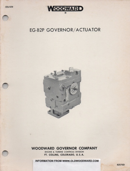 Woodward electric governors.