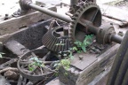 A turbine water wheel gearing system controlled by a Woodward type C mechanical governor.