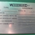 A Woodward PGA series engine governor name plate.