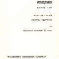 WOODWARD ADJUSTABLE BLADE CONTROL EQUIPMENT  BULLETIN 14307-xx