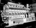 A Winton diesel engine controlled by a Woodward SI governor.