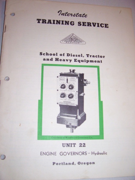 A vintage diesel engine governor service manual.