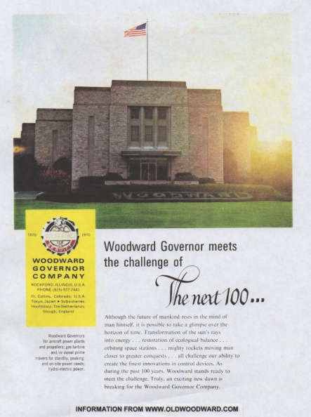 The Woodward Company turns 150 years old in the year 2020.