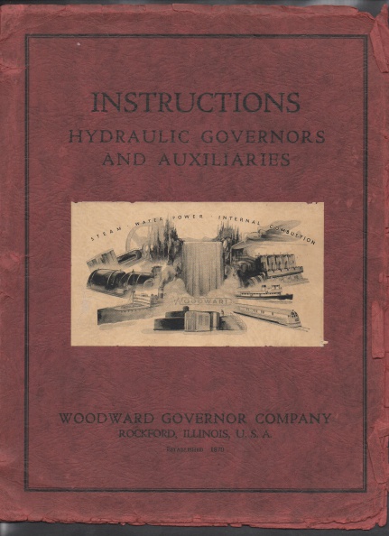Woodward instruction manuals for governors.