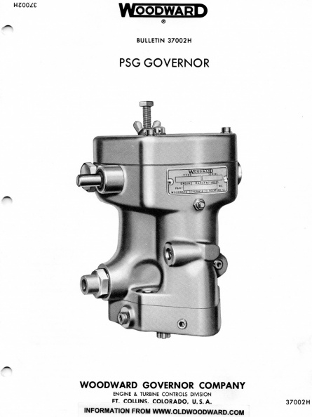  Woodward PSG governor bulletin 37002.