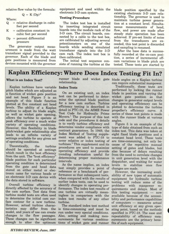 Turbine index testing   2-xx