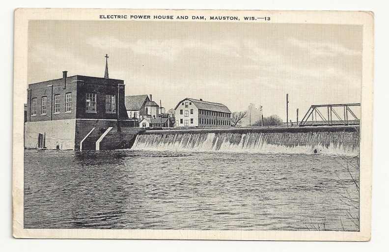 Electric-Power-House-And-Dam-Mauston-Wisconsin-Unposted