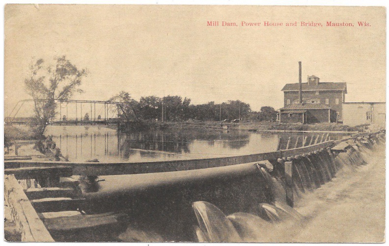 Postcard-Mill-Dam-Power-House-and-Bridge-in