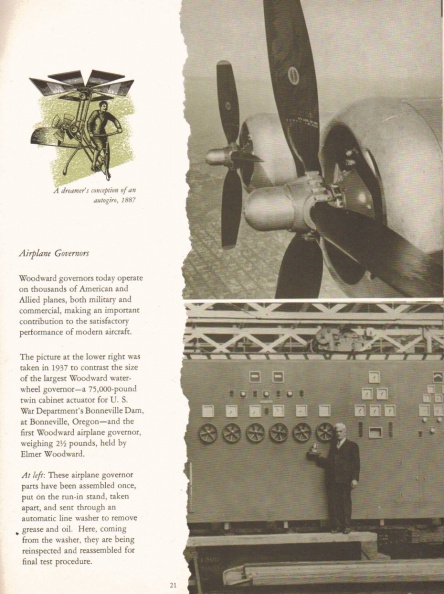 Woodward Company propeller governor applications since 1934