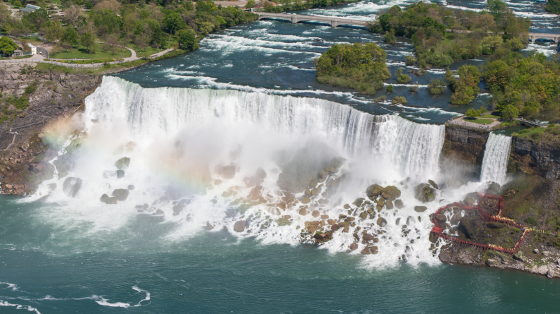 The American Falls at the Niagara Falls ,USA. 