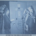 A  Woodward Governor at the Hoover Dam Power House being blessed by Native Americans.