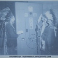 A Woodward governor at the Hoover Dam power house being blessed by Native Americans.