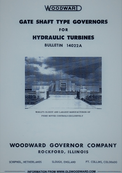 Woodward...world's oldest and largest manufacturer of prime mover controls.