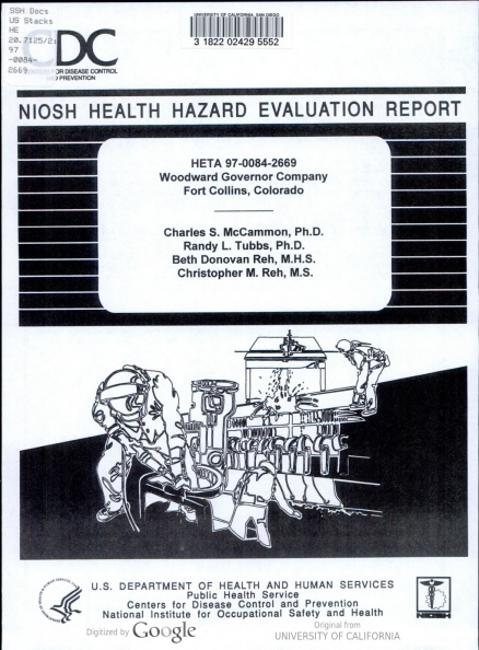 NIOSH HEALTH HAZARD EVALUATION REPORT.