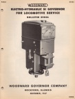 TYPE SI GOVERNOR FOR LOCOMOTIVE DIESEL ENGINE,BULLETIN 01036.