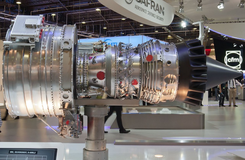 A Snecma Silvercrest business jet engine.