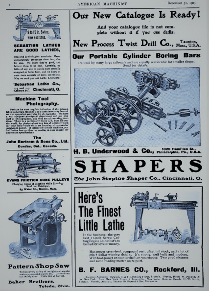 B. F. Barns Company advertisement from 1903.