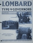 LOMBARD WATER WHEEL GOVERNOR TYPE V.
