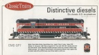 Distinctive diesel locomotives with Woodward governor applications over the decades.