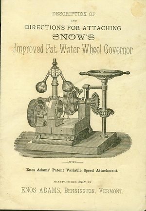 Snow Water Wheel Governor manual.