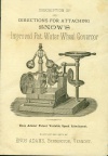 SNOW GOVERNOR PATENT