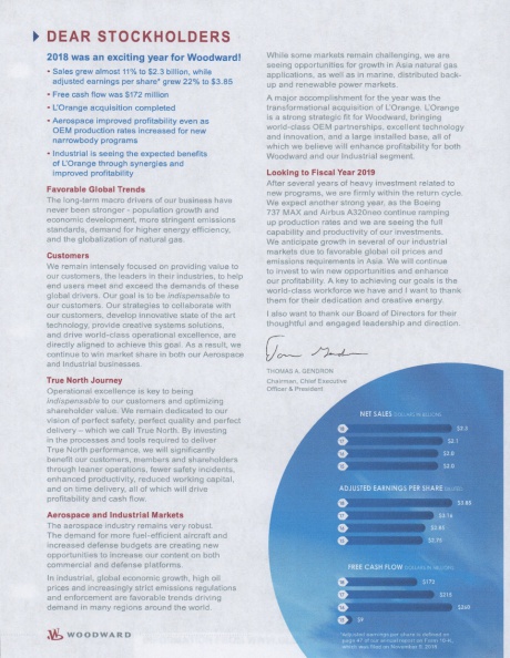 The Woodward Company's 2018 annual report includes 125 pages of facts and figures! This is the biggest annual report in their 149 year history. Invest in Woodward stock! Woodward Company 2018 data..jpg