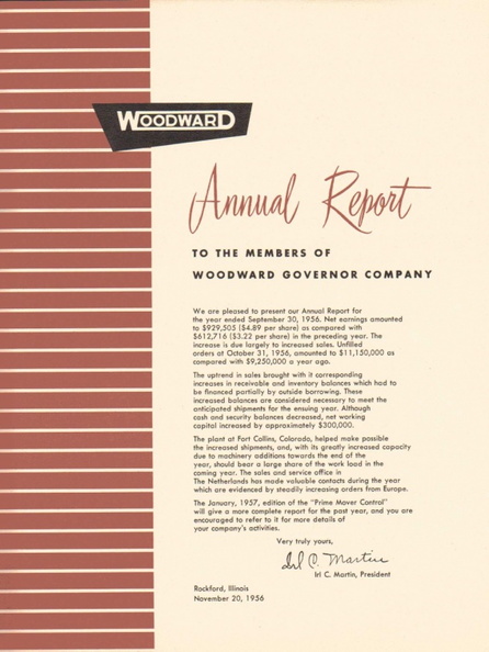 Annual Report history going back to 1956.