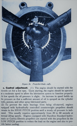 Aircraft engine showing a Curtis propeller governor.