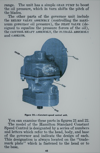 The Hamilton Standard(Woodward) constant speed control.  Page 3.