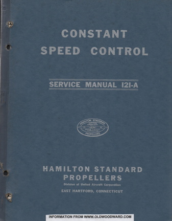 HAMILTON STANDARD COMPANY CONSTANT SPEED CONTROL.