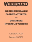 ELECTRIC HYDRAULIC CABINET ACTUATOR OPERATION MANUAL 07081