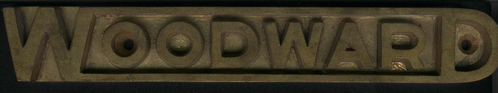 BRASS WOODWARD  NAME PLATE FOR GOVERNORS, CIRCA 1936.