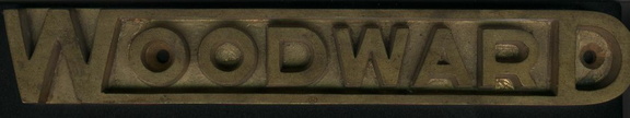 BRASS WOODWARD  NAME PLATE FOR GOVERNORS, CIRCA 1936.