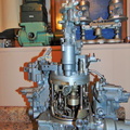 The Woodward ''tea cup'' governor type 2419 on top of the G.E. CFM56-3 gas turbine fuel control.
