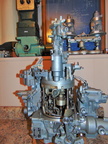 The Woodward ''tea cup'' governor type 2419 on top of the G.E. CFM56-3 gas turbine fuel control.