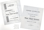 Amos Woodward's new 1892 Water Wheel Governor Catalogues.