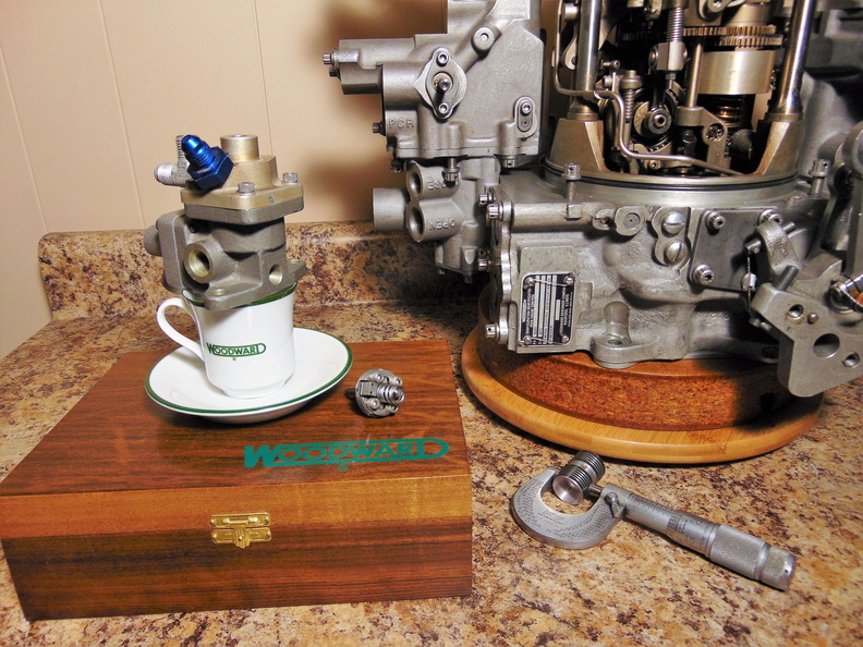 The Woodward Governor Company's smallest gas turbine fuel control ever made.