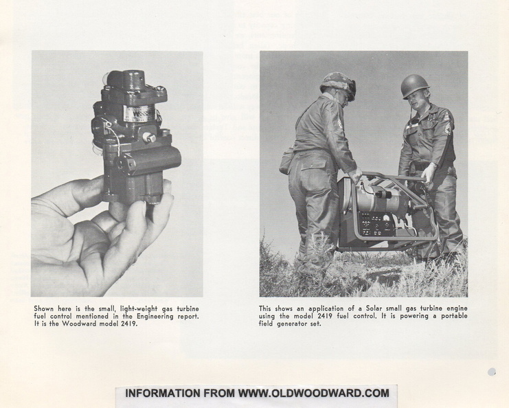 The Woodward Governor Company's smallest gas turbine fuel control ever made.
