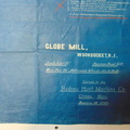 GLOB MILLS BLUEPRINT, CIRCA 1899.