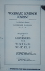 WOODWARD GOVERNOR COMPANY WATER WHEEL GOVERNOR CATALOGUE FROM 1908.