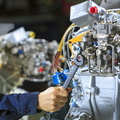 A Pratt-Whitney Canada Twin Pac gas turbines PT6 series engine.