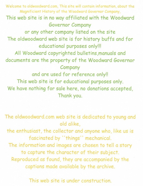 If you have any history questions about Woodward governors or would like to donate documents, items or history stories working at Woodward please contact us at oldwoodward@gmail.com. Main page-xx.jpg