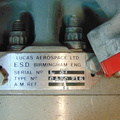 The name plate on Brad's Lucas Aerospace Company jet engine governor.