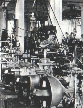 The Woodward Governor Company assembly room.