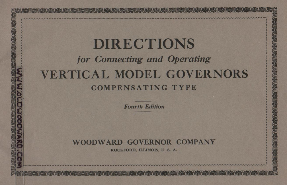 Instruction book sent with Woodward letter in 1935.
