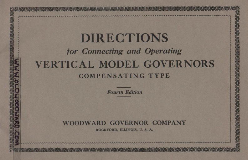 Instruction book sent with Woodward letter in 1935.