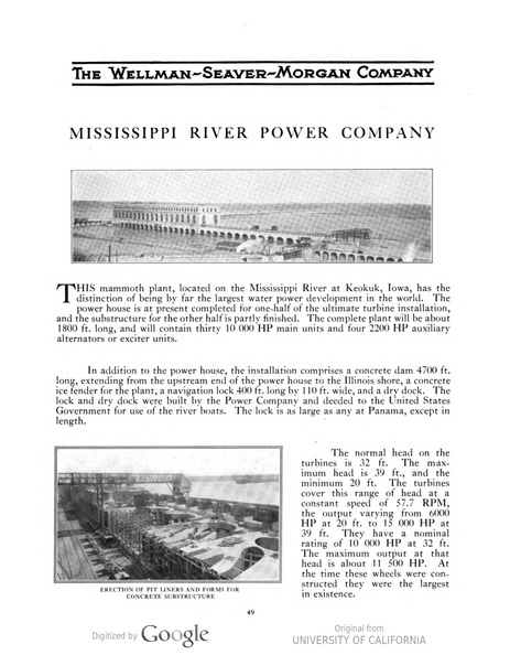 Vintage Hydroelectric Turbine Company History Project.