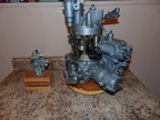 The smallest and largest Woodward gas turbine fuel control governor units in the collection.