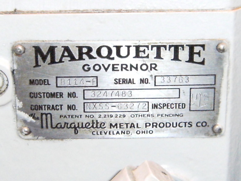 Marquette hydraulic governor history.